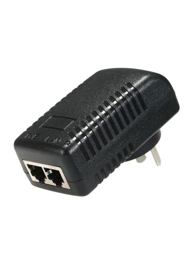 POE Injector Power Plug Adapter For IP Camera Black - Image 1