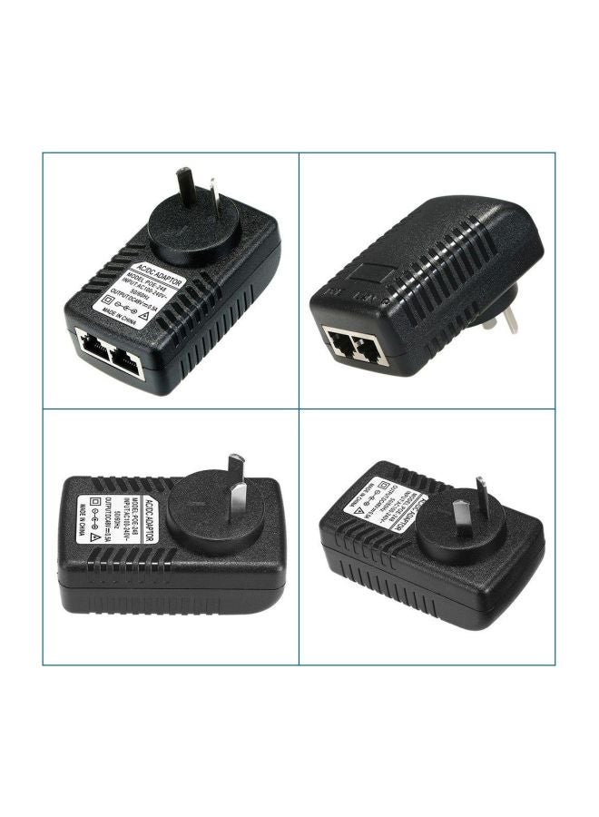 POE Injector Power Plug Adapter For IP Camera Black - Image 4