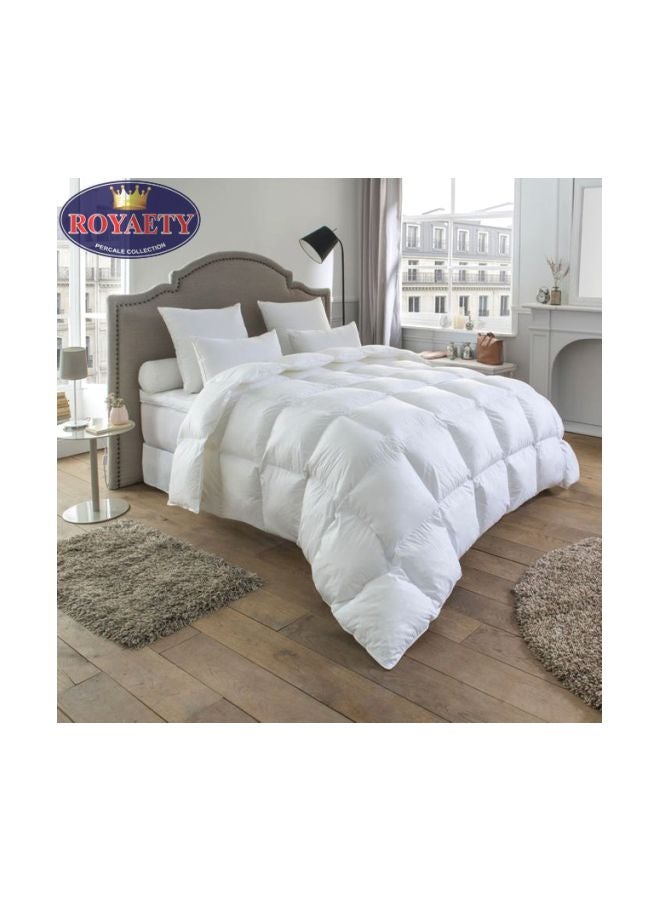 رويالتي بيدنج غطاء قطن للحاف مختلط أبيض 240x260سم - Image 2