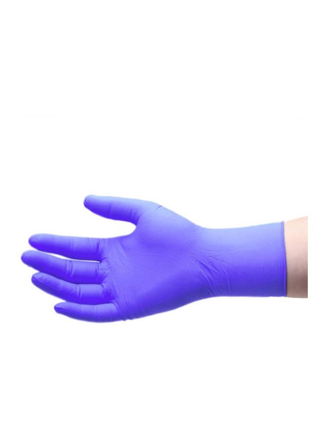 100-Piece Industrial Rubber Gloves Blue M - Image 5