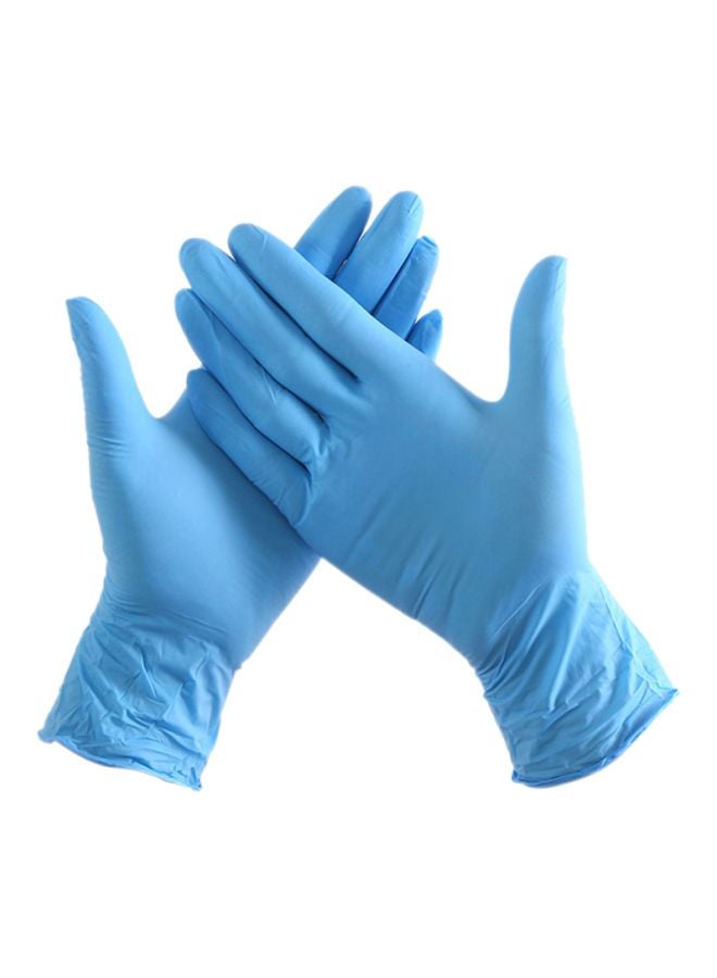 100-Piece Industrial Rubber Gloves Sky Blue S - Image 1