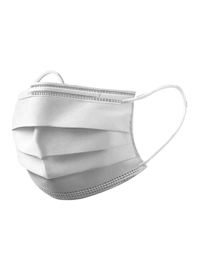 10-Piece Disposable Face Mask Filter White 13.50x3.00x9.00cm  - Image 1