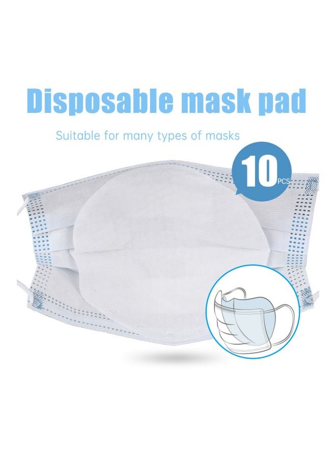 10-Piece Disposable Face Mask Filter White 13.50x3.00x9.00cm  - Image 2
