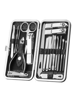 Beauenty 19-Piece Stainless Steel Household Manicure Tool Set Silver/Black  - Image 1