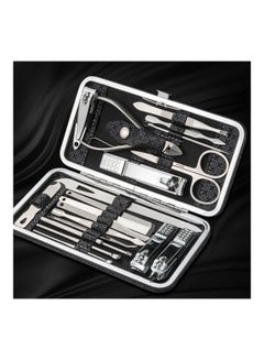 Beauenty 19-Piece Stainless Steel Household Manicure Tool Set Silver/Black  - Image 2