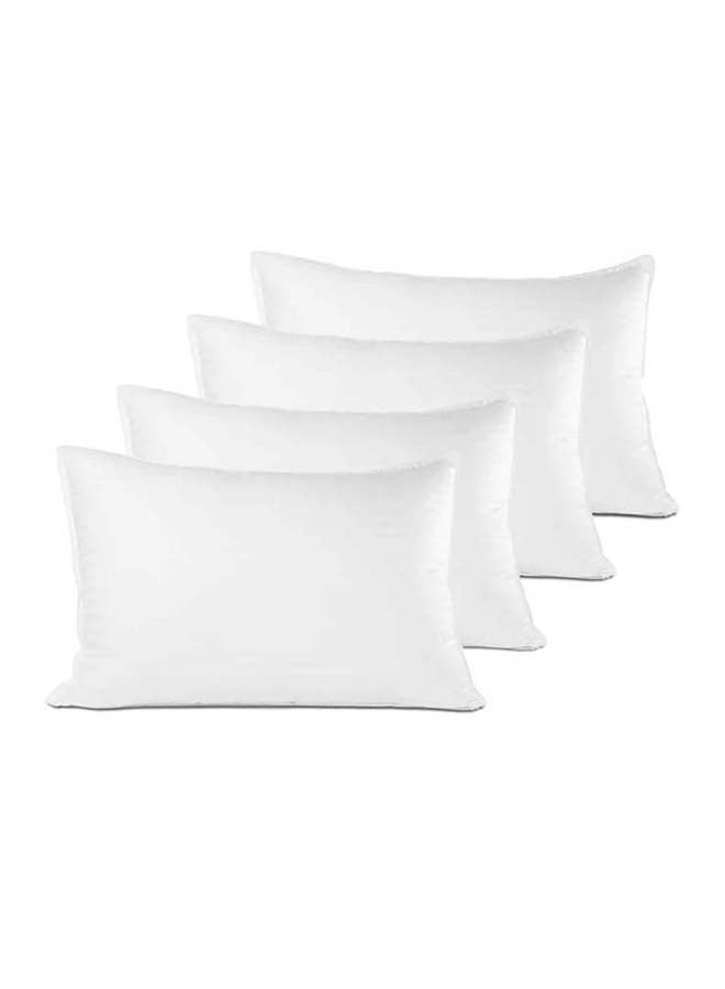 REGAL IN HOUSE 4- Piece Of Comfortable Strip Hotel Pillow Microfiber White 140x50cm  - Image 1