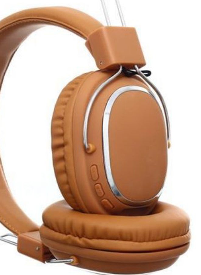 SODO Bluetooth Wireless Over-Ear Headphones Brown/Silver  - Image 2