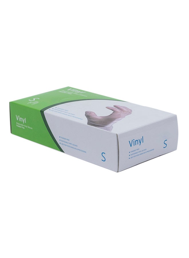 70-Piece Disposable Vinyl Gloves Transparent S - Image 2