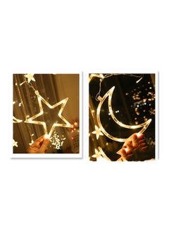 Salla Star And Moon Shaped Decorative Light Set Warm White 20cm  - Image 4