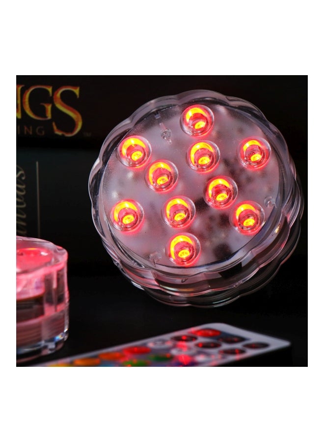 Generic Waterproof LED Light With Remote Red/Green/Blue 7cm  - Image 2