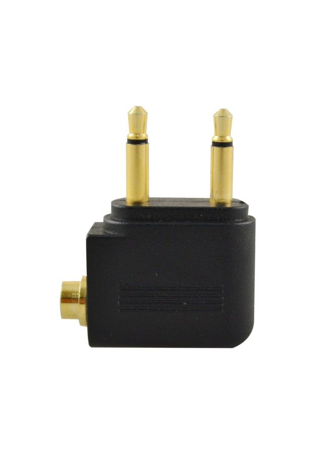Merlin Airplane Headphones Jack Adapter Black/Gold - Image 2