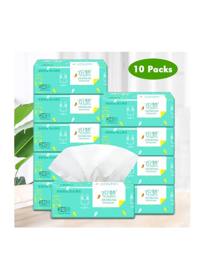 Generic Pack Of 10 Zhimeng Soft And Clean Facial Tissues White 35centimeter  - Image 5