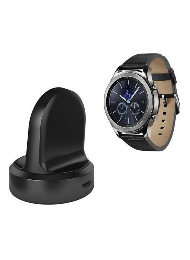 Wireless Power Charging Dock For Samsung Gear S3 Classic Watch Black  - Image 2