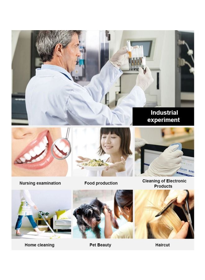 50-Piece Latex Disposable Gloves Purple M - Image 5