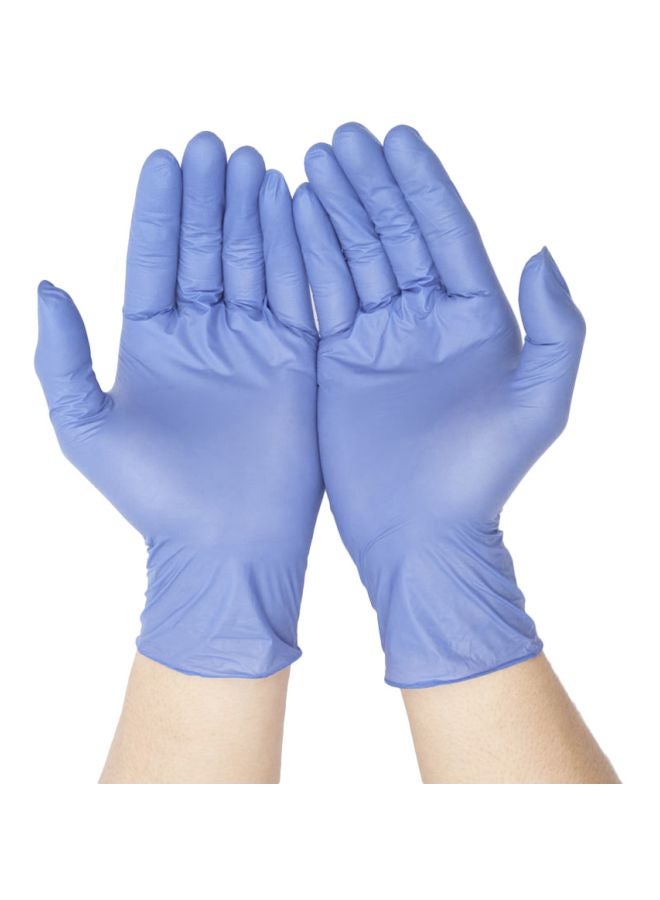 50-Piece Latex Disposable Gloves Purple S - Image 5