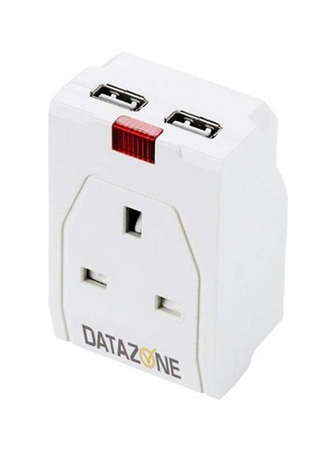 Datazone 2 USB Power Adapter White  - Image 1