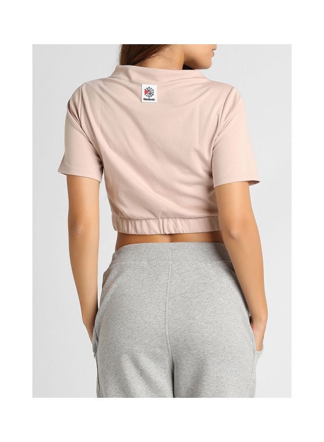 Reebok ES Crop T-Shirt Bare Beige  - Image 2