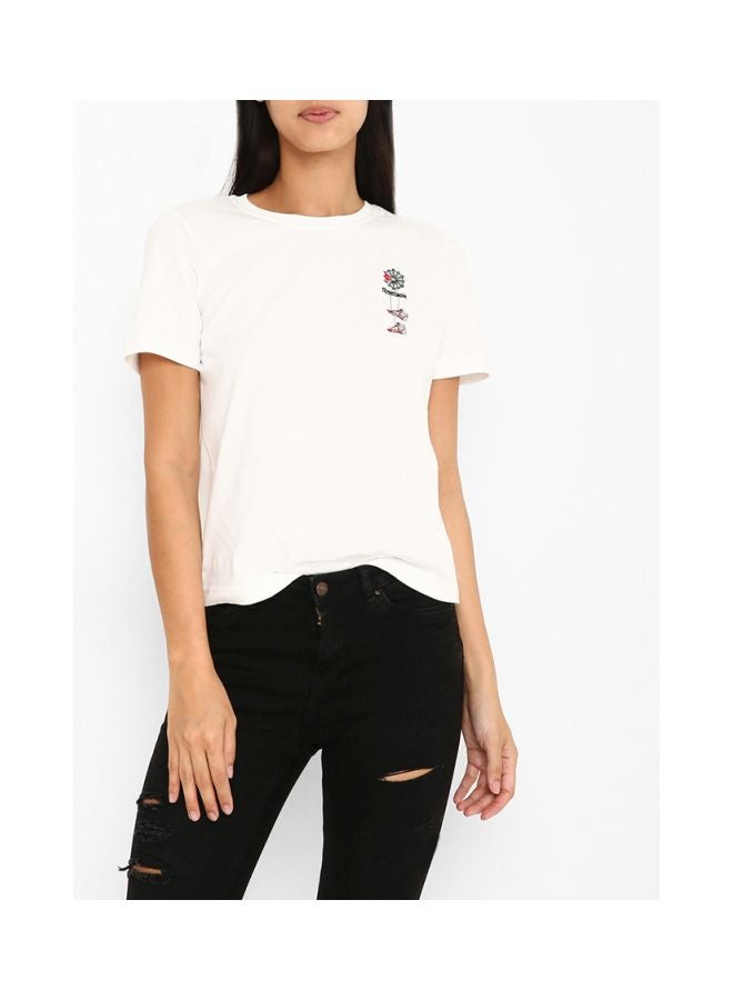 Reebok CL GR Shoe T-Shirt White/Red/Black  - Image 1