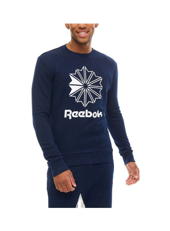 Reebok AC FT Big Starcrest Sweatshirt Collegiate Navy/White  - Image 1