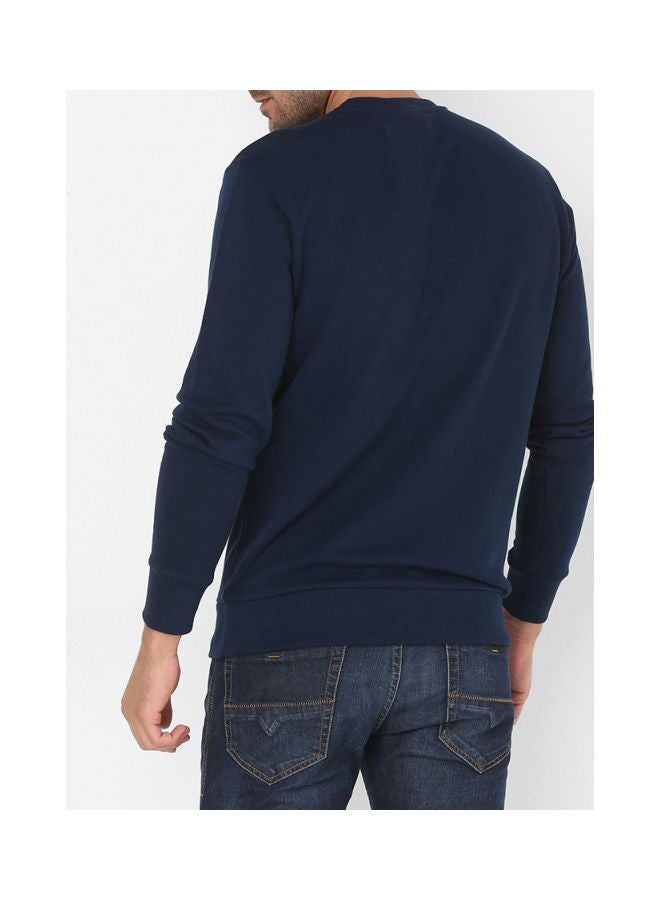Reebok AC FT Big Starcrest Sweatshirt Collegiate Navy/White  - Image 2