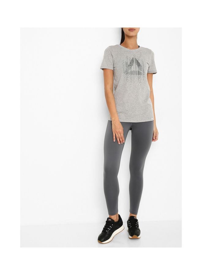 Reebok - GS Motion Dot Crew Training T-Shirt Medium Grey Heather - Image 1