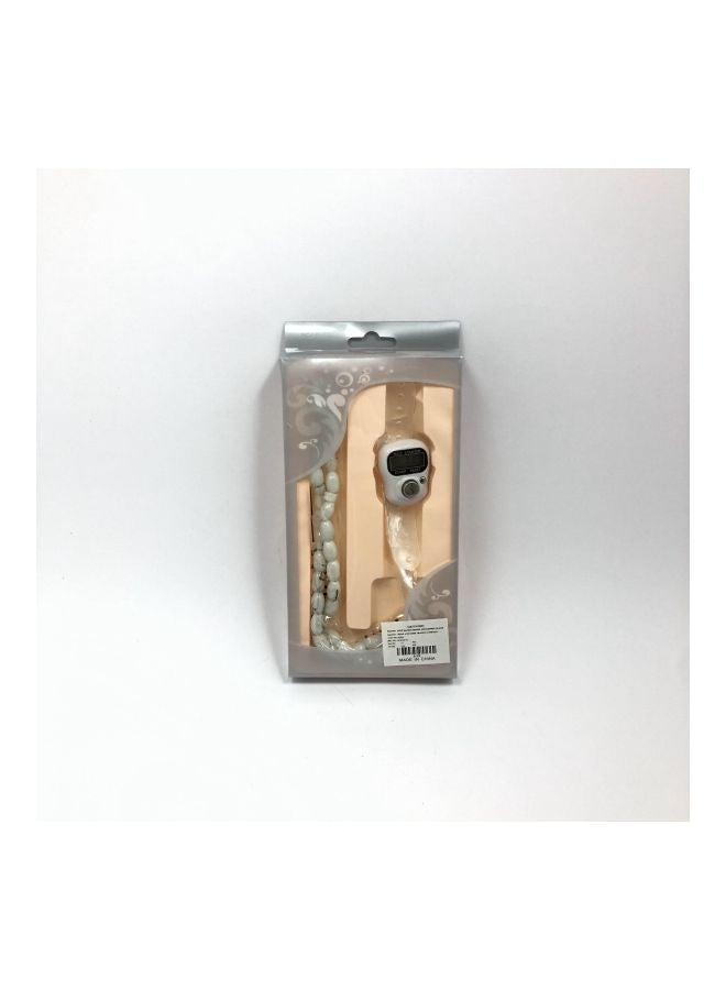 طقم سبحة صلاة مزينة بالخرز مع عداد إلكتروني مكون من قطعتين - Image 2