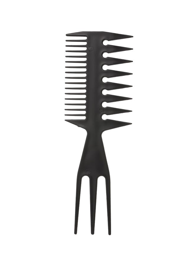 3-In-1 Plastic Detangling Hair Comb Black One Size - Image 1