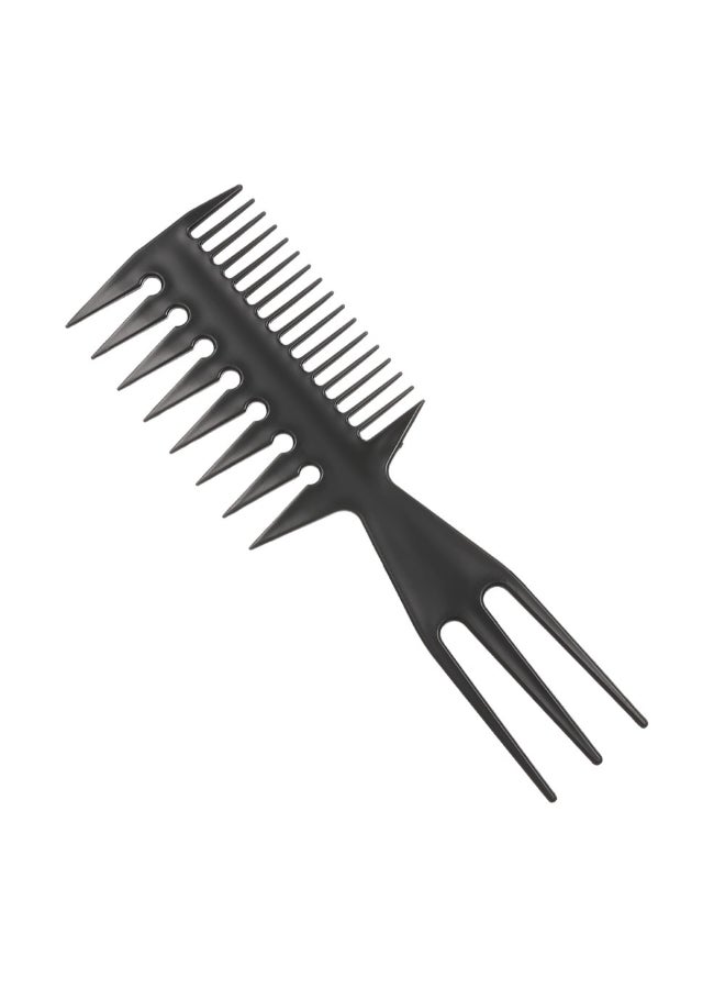 3-In-1 Plastic Detangling Hair Comb Black One Size - Image 4