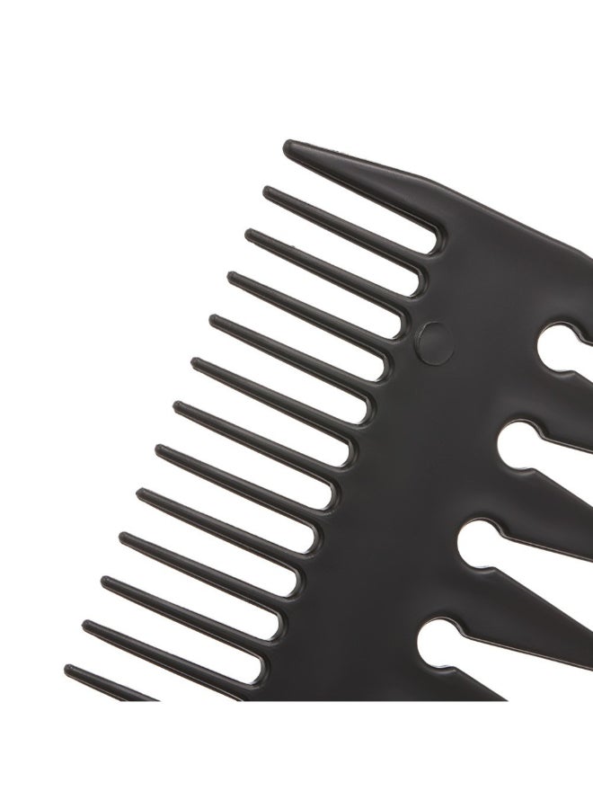 3-In-1 Plastic Detangling Hair Comb Black One Size - Image 3