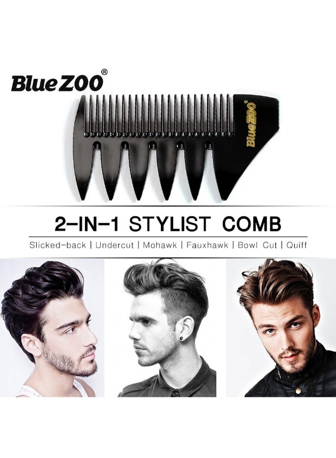 Bluezoo 2-In-1 Hair Styling Comb Black One Size - Image 2