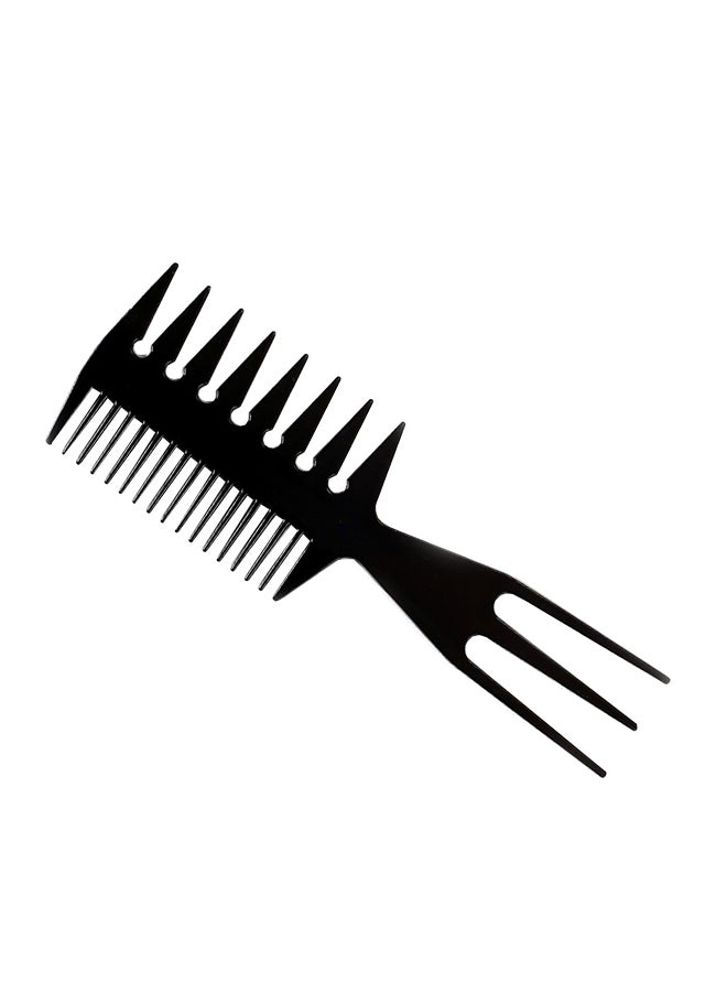 Bluezoo Three-Sided Afro Hair Pick Comb Black One Size - Image 1