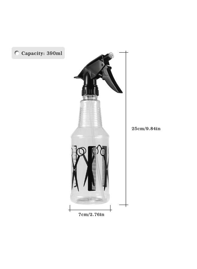 Generic Plastic Hairdressing Bottle Mist Sprayer Black/Clear 390ml - Image 2