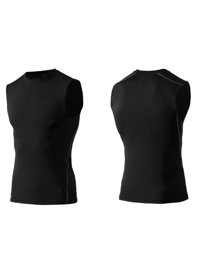 Generic 3-Piece Compression Base Layer Sleeveless Workout T-Shirt Set XXL  - Image 2