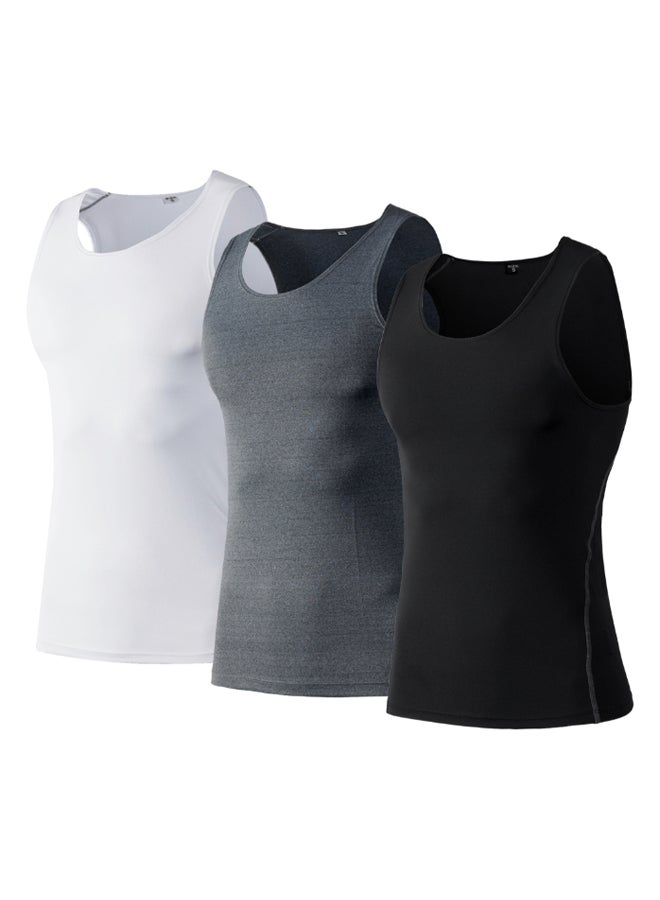 Generic 3-Piece Y-Back Workout Muscle Bodybuilding T-Shirt Set XXXL  - Image 1