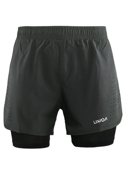 2-In-1 Breathable Running Shorts L