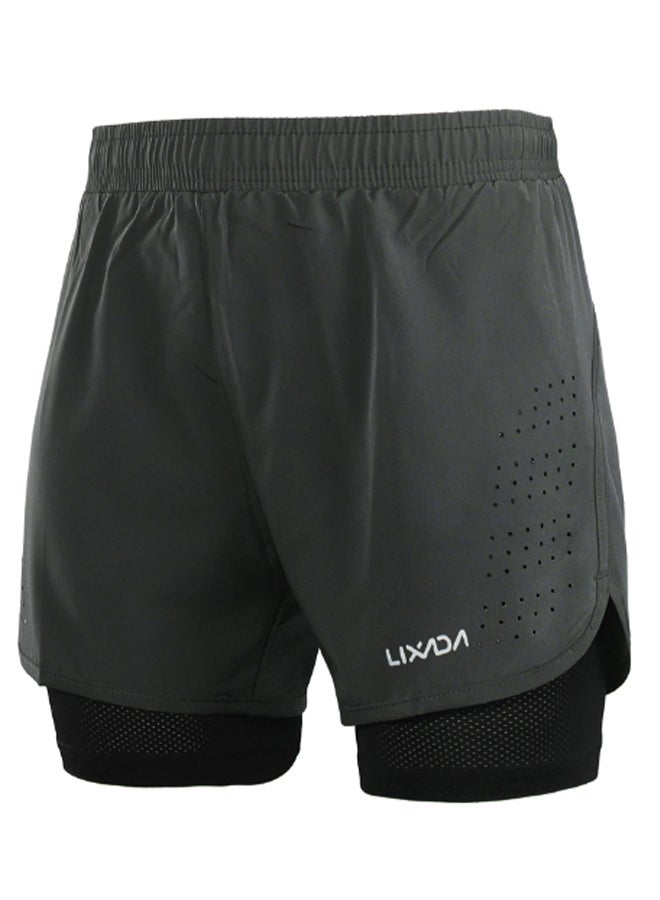 LIXADA - 2-In-1 Breathable Running Shorts L - Image 1
