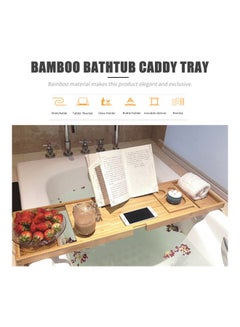 Generic Bathtub Caddy Tray Brown 76x4x24cm  - Image 4