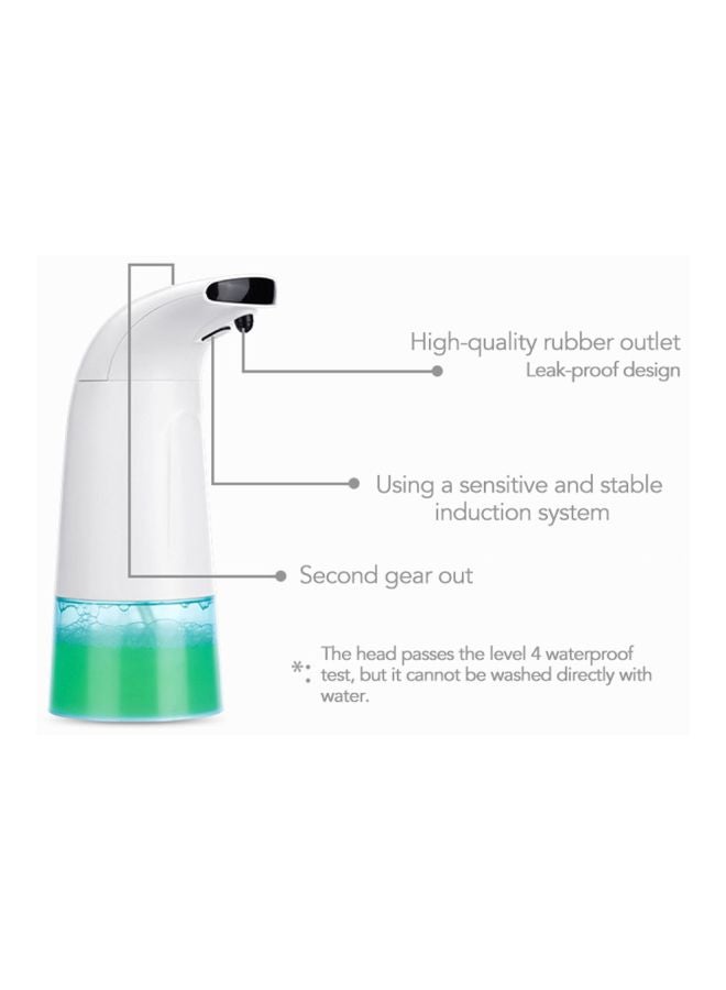 موزع صابون يعمل بالأشعة تحت الحمراء أبيض/ شفاف 21x9x13سم - Image 2