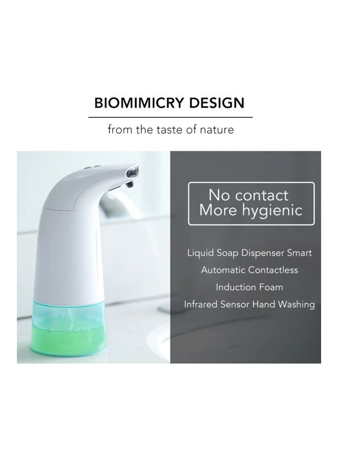 موزع صابون يعمل بالأشعة تحت الحمراء أبيض/ شفاف 21x9x13سم - Image 4