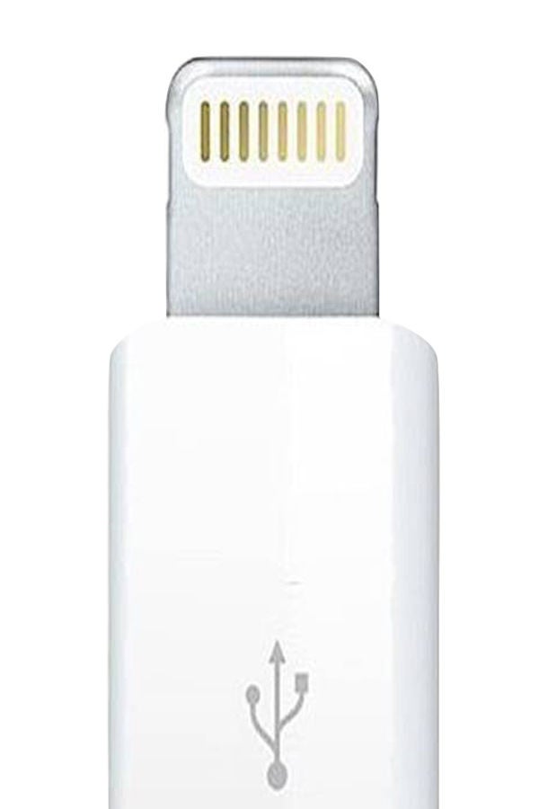 Generic - Micro USB To Lightning Cable Adapter White/Silver - Image 1
