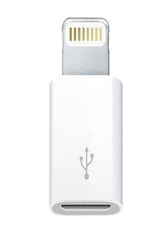 Micro USB To Lightning Cable Adapter White/Silver