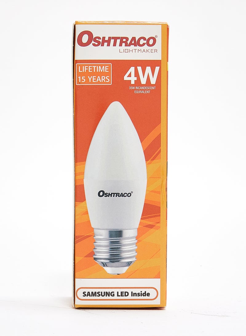 اوشتراكو لمبة أل إي دي بإضاءة بيضاء دافئة 4 وات إي 27 من أوشتراكو أبيض - Image 2