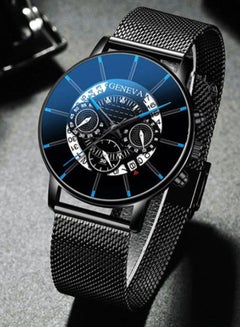 Geneva Men's Stainless Steel Chronograph Wrist Watch YPZ3445 - 40 mm - Black  - Image 2