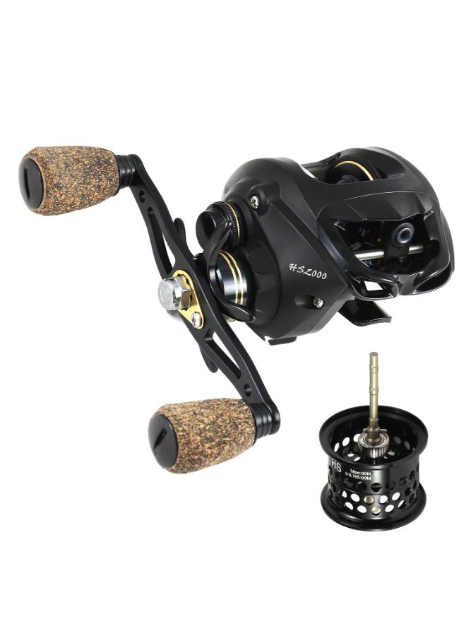 EXBERT Bearings Baitcasting Fishing Reel With Deep Shallow Spool 0.318kg - Image 1
