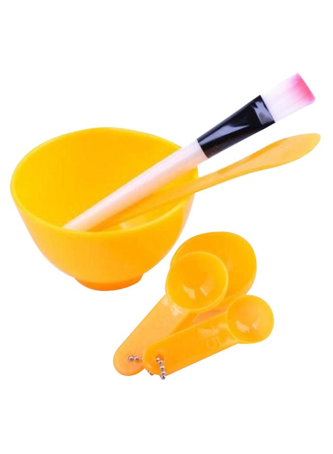 Generic 6-In-1 Facial Face Mask Mixing Bowl Kit Yellow/White/Black  - Image 2
