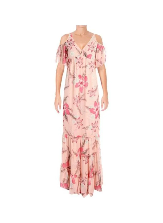 Juicy Couture V Neck Cold Shoulder Maxi Dress