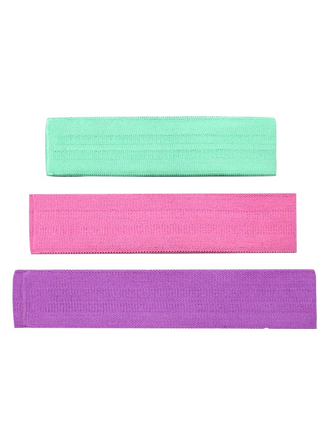 3-Piece Exercise Resistance Elastic Loop Band Set 24.5 x 3.5cm - Image 1