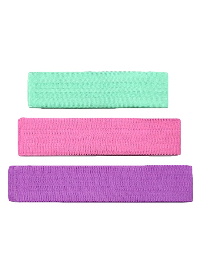 3-Piece Exercise Resistance Elastic Loop Band Set 24.5 x 3.5cm - Image 2