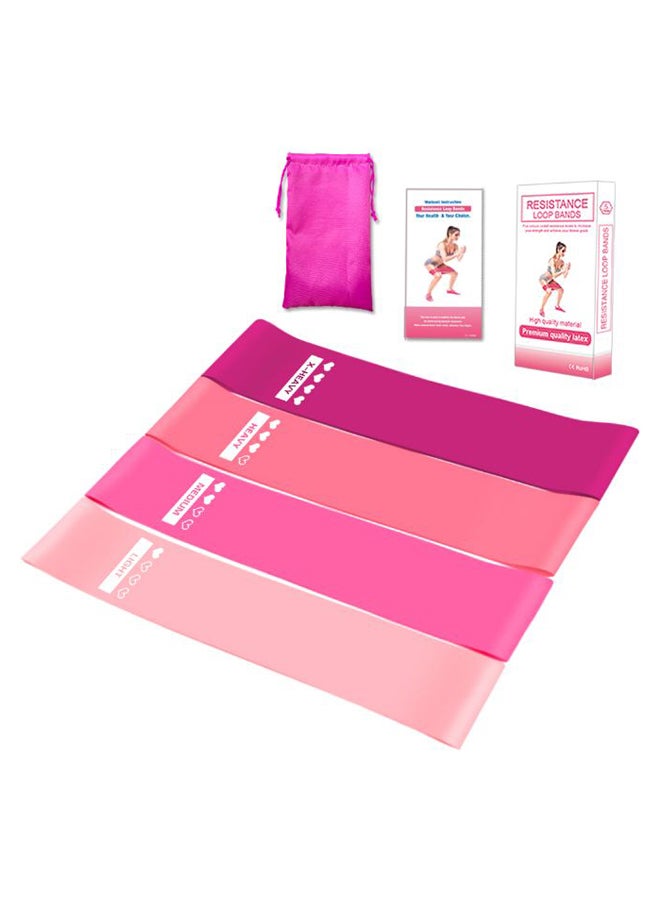 مجموعة أشرطة حلقية مطاطية لتمارين المقاومة من 4 قطع 18 x 2سم - Image 2