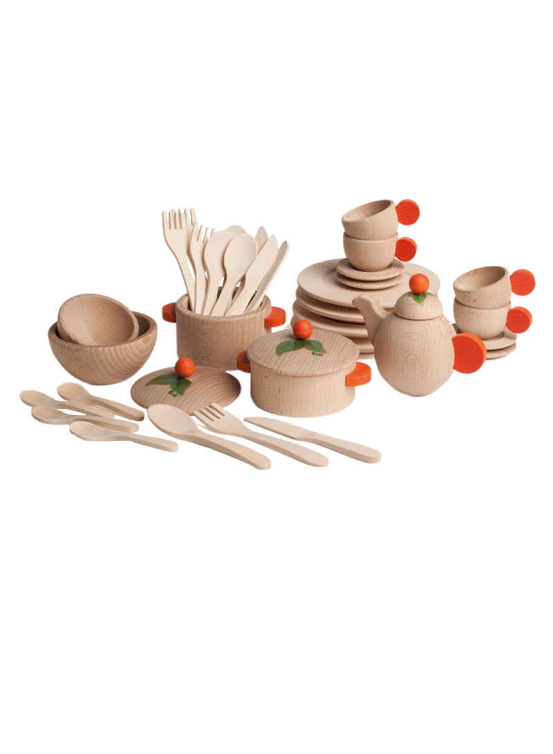 Erzi 36-Piece Natural Dishes Set - Image 1